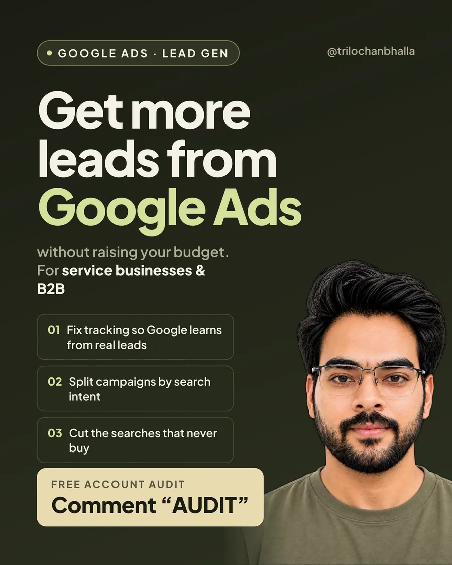 Get more leads from Google Ads without raising your budget: three fixes.