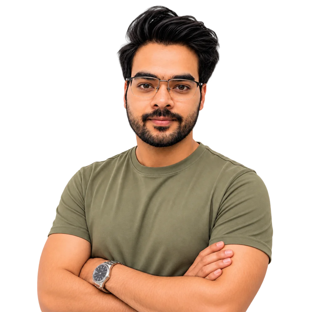 Trilochan Bhalla, Google Ads specialist, in an olive t-shirt.